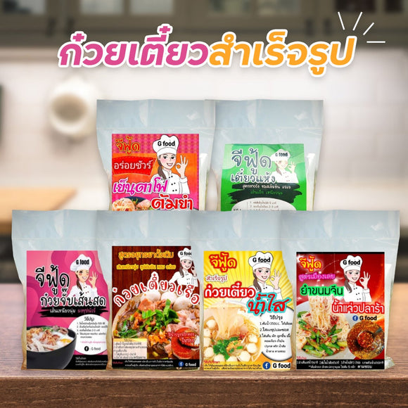 ก๋วยเตี๋ยวสำเร็จรูป G food มี 6 สูตรให้เลือก x 1 ห่อ